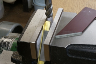 milling a mitre on brass angle